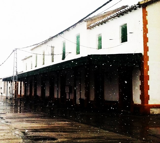 Nieve en la antigua estación de tren de Baza AAFCB